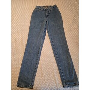 Vintage-Express Women's Blue Denim Jeans 5-Pocket Size 1/2